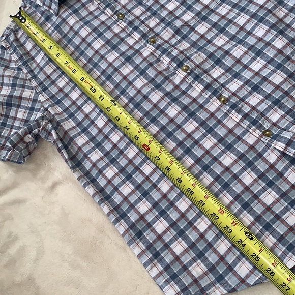 Dockers Men’s M Blue White Red Plaid Button Down Shirt EUC - Picture 8 of 11
